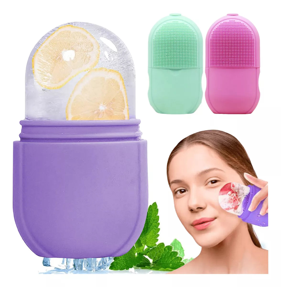 Molde Facial de Silicona para Hielo - Rejuvenece y Contornea Tu Piel
