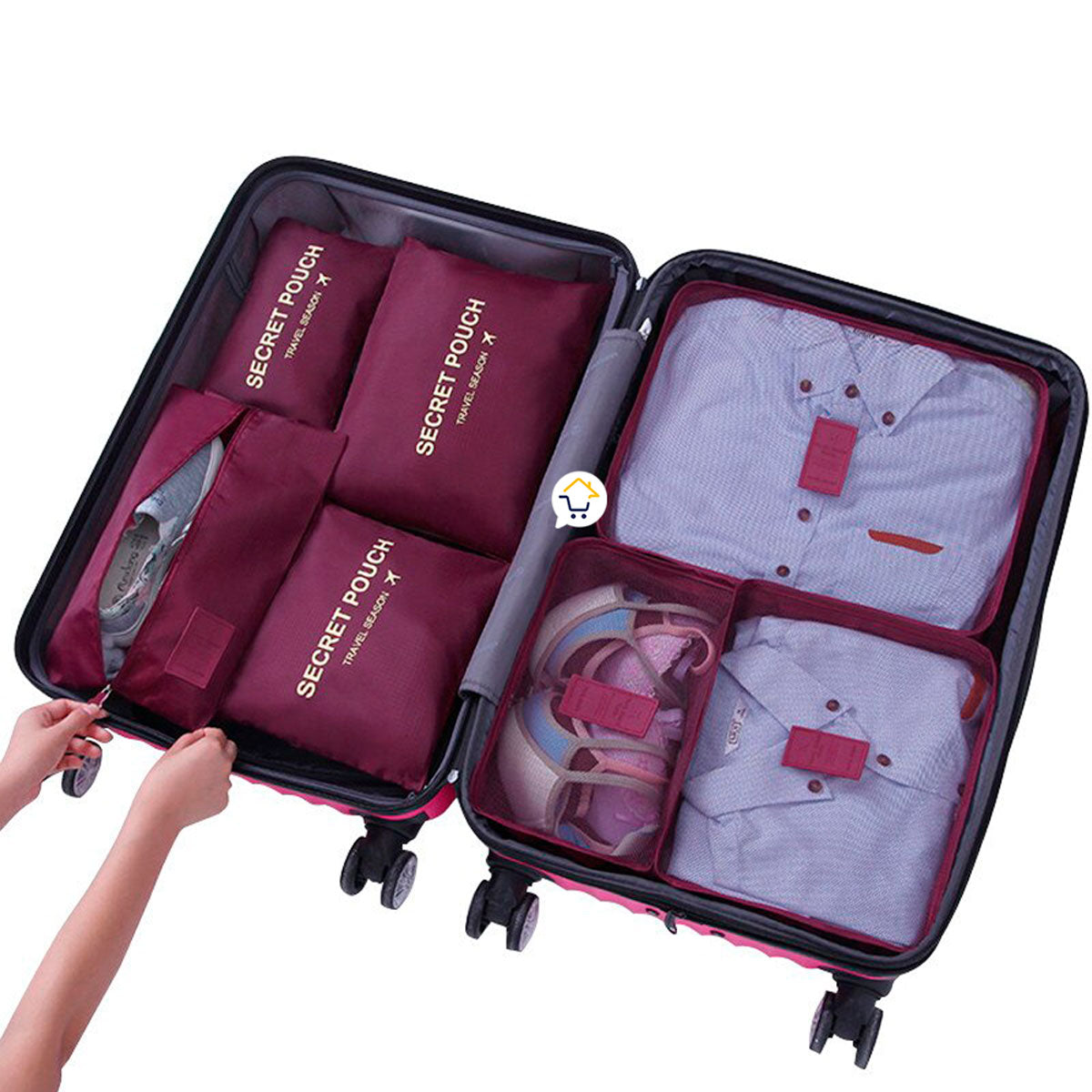 Set de Bolsos Viajeros X6 + Pulseras Repelentes x3 - Organización y Protección para Tus Viajes