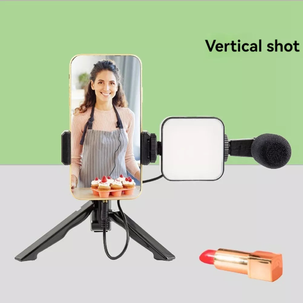 Soporte de Escritorio con Luz LED 5 en 1 para Selfies Perfectos